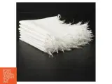 Hvid bomuldsserviet med frynser (str. 27 x. 27 cm) - 3