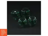 Grønne krystal vinglas (str. Ø. 5,5 cm. længde, 13 cm. 4 styk) - 2