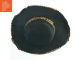 Sort cowboyhat med guldbånd (str. Ø 40. cm) - 2