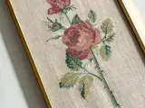 Broderi, rød rose - 3