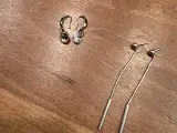 Smukke sølv øreringe i pæn stand