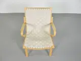 Albert lænestol i formspændt bøg med sæde og ryg i naturfarvede flettede gjorder - 5