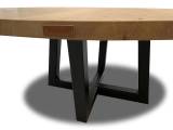 Rundt plankebord eg - Natur Ø160 cm - 3