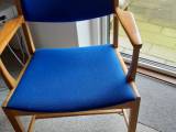 SOFA DUEBLÅ) LÆDERSTOL,2 SOFABORDE,1 ARMSTOL - 4