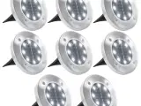 Solcellejordlys 8 stk. LED-lys hvid