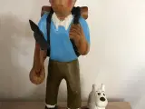 Stor Tintin figur i træ