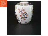 Porcelæns vase med blomster motiv (str. 14 cm) - 2