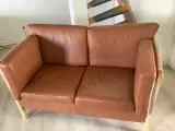 Sofa læder cognac - 2