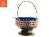 Vintage Queen Anne koboltblå glas sukkerskål (str. 14 x 11 cm) - 3