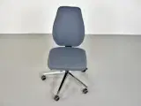 Scan office kontorstol med blå/grå polster og krom stel - 5