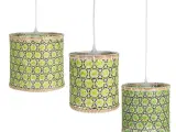 Loftslampe 32 x 32 x 29 cm Natur Grøn Bambus (3 enheder)