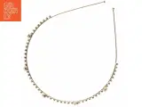 Guld farvet hårbøjle med krystaller (str. 12 cm) - 2