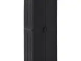 Opbevaringsskab til haven 65x45x172 cm PP sort
