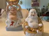 2 stk. flotte buddhaer i porcelæn