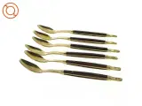 6 stk. Retro Teskeer Messing & Palisander Fi3126 (str. 15 x 3 cm) - 4