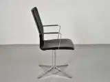 Four design fourcast xl plus konferencestol i sort læder med armlæn - 4