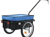 Cykelanhænger/trækvogn 155 x 61 x 83 cm blå stål