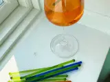 Drinkspinde af farvet glas, 10 stk samlet - 5