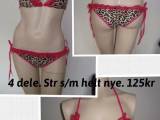 leopard/zebra bikini 4 dele