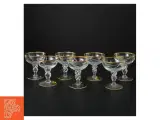 Champagneglas med guldkant Lyngby glas"måge"(str. 8x7 cm) - 2