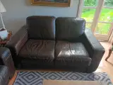 Lædersofa, 2 personers