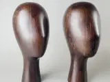 ⭐️· Mannequin Hoveder / Træhoveder i mørkt træ - 5