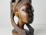 Gammelt afrikansk hoved af træ muligvis palisander - 2