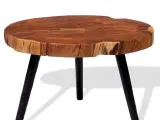 Bjælkesofabord i massivt akacietræ (55-60) x 40 cm