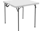 Sammenklappeligt bord Lifetime Hvid Stål Plastik 94 x 74 x 94 cm