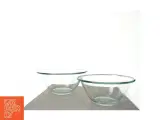 2 stk. glasskåle i glas (str. 22 x 9 cm og  26 x 10 cm) - 3