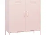 Opbevaringsskab 80x35x101,5 cm stål lyserød