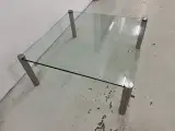 Designer Sofabord i glas/stål fra Ronald Schmitt. - 5