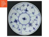 Blåt og hvidt porcelænsmønster tallerken, musselmalet fra Royal Copenhagen (str. Ø. 14,5 cm) - 4