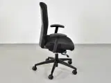Köhl kontorstol med sort polster og armlæn - 3