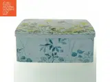 Vintage Rektangulær metalæske med blomsterdesign (str. 24,5 x 21,5 cm) - 3