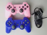 ⭐️· 2 stk. PS3 Wireless Controllere - Pink og Blå - 2