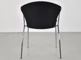 Bessi konferencestol fra onecollection med sort ryg og sort sæde, sæt af 2 stk. - 3