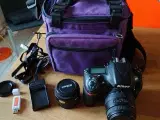 Nikon D800 36.3mp, 64Gb ram,taske, tilbehør, 50mm 