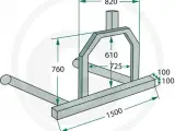 Rundballe transportgaffel - 2