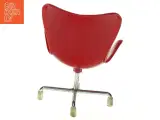 Rød retro kontorstol (str. 14x11 cm) - 2