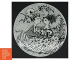 Kunstnerisk porcelænsplatte fra Bjørn Wiinblad (str. Ø. 15 cm) - 2