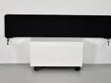 Lintex edge bordskærm i sort, inkl. 2 blanke beslag - 3