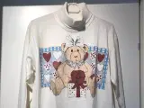 Bluse med bamsemotiv Str. S