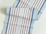 Bordløber, hvid m pastelstriber, 90 x 29,5 cm - 3