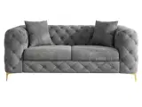 Royal 2 pers sofa grå velour