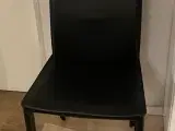 Spisebordstole i sort læder 8 stk - 2