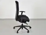 Köhl kontorstol med sort polster og armlæn - 4
