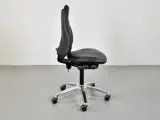 Rh mereo 220 kontorstol med sort læder og blank fod - 4