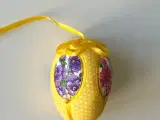 Lille påskeæg, gul m blomster - 2