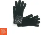 Sorte handsker med perledekoration fra Creme Fraiche (str. onesize ) - 2
